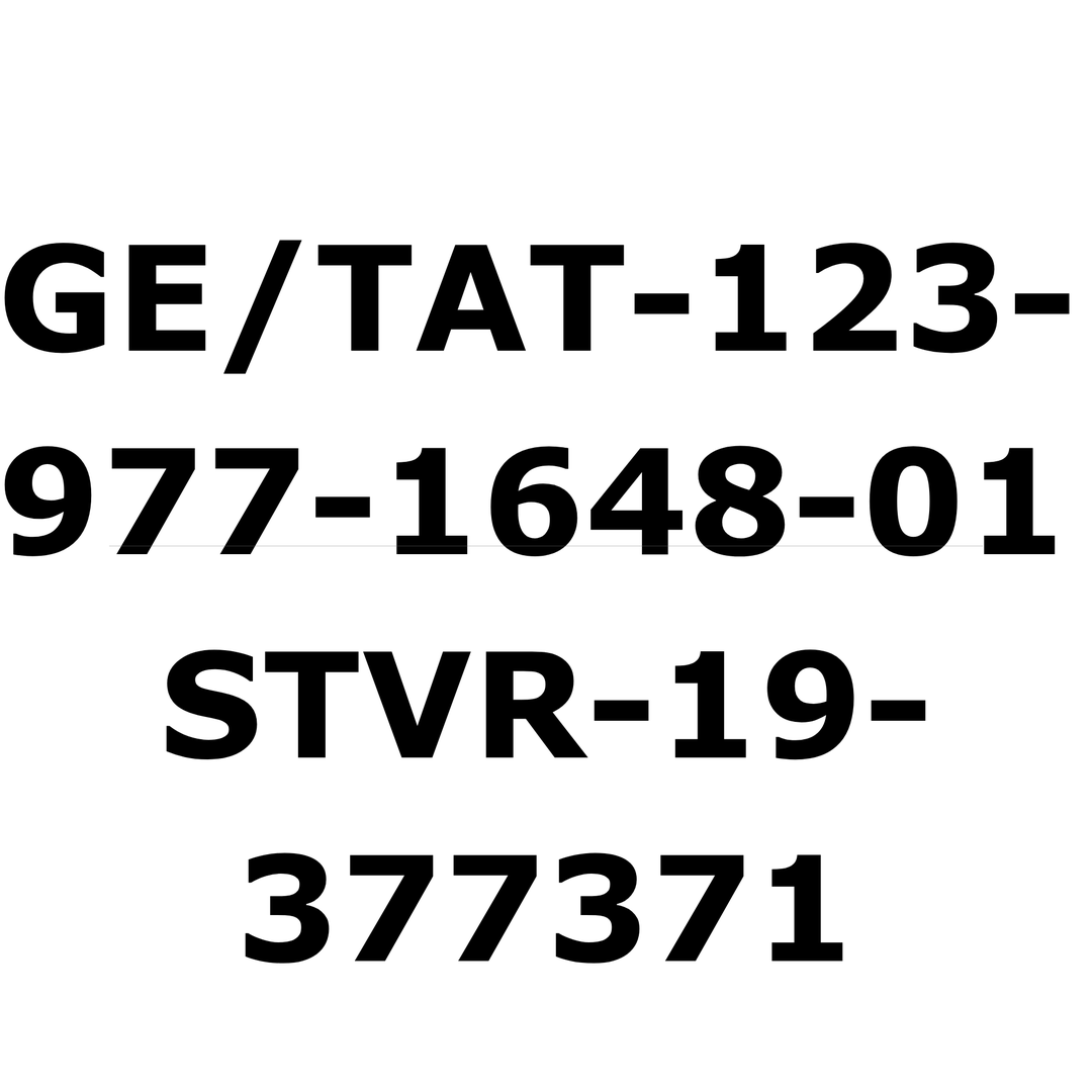 GE/TAT-123-977-1648-01 / STVR-19-377371