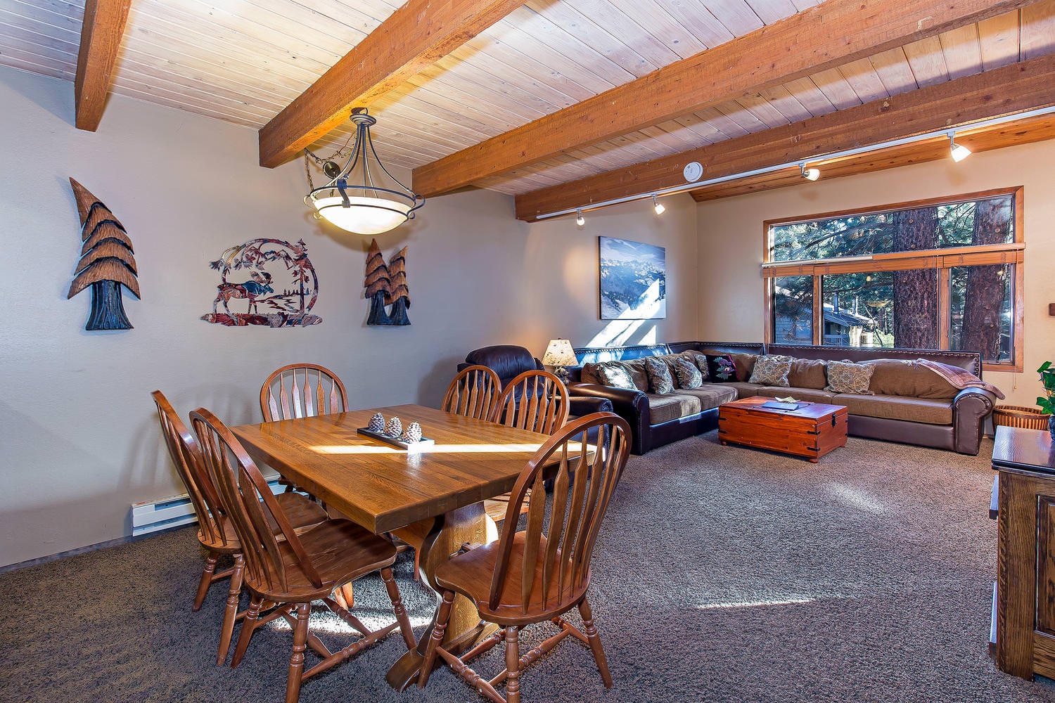 Living room and dining table