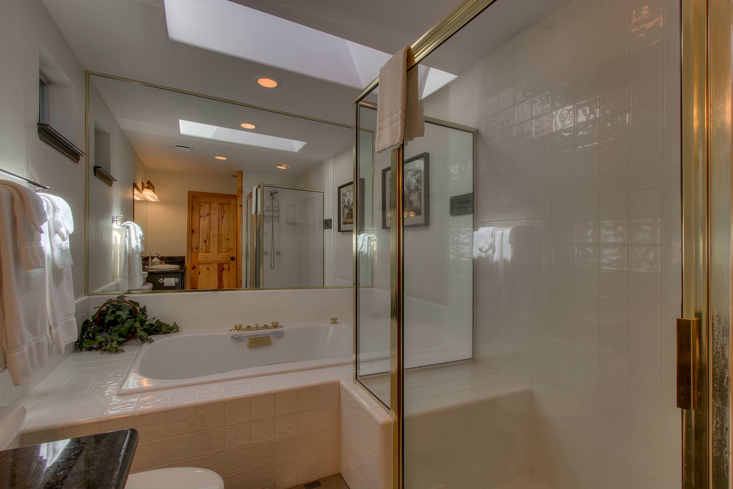 Master bathroom w/ tub and standing shower