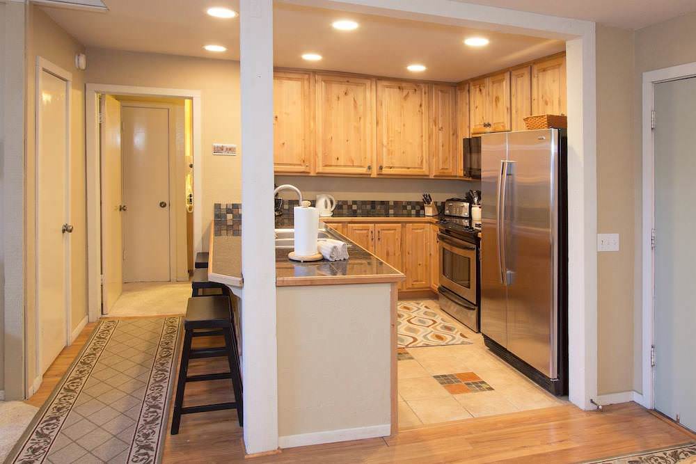 Kitchen w/ drip coffee pot, toaster, blender, slow cooker and more