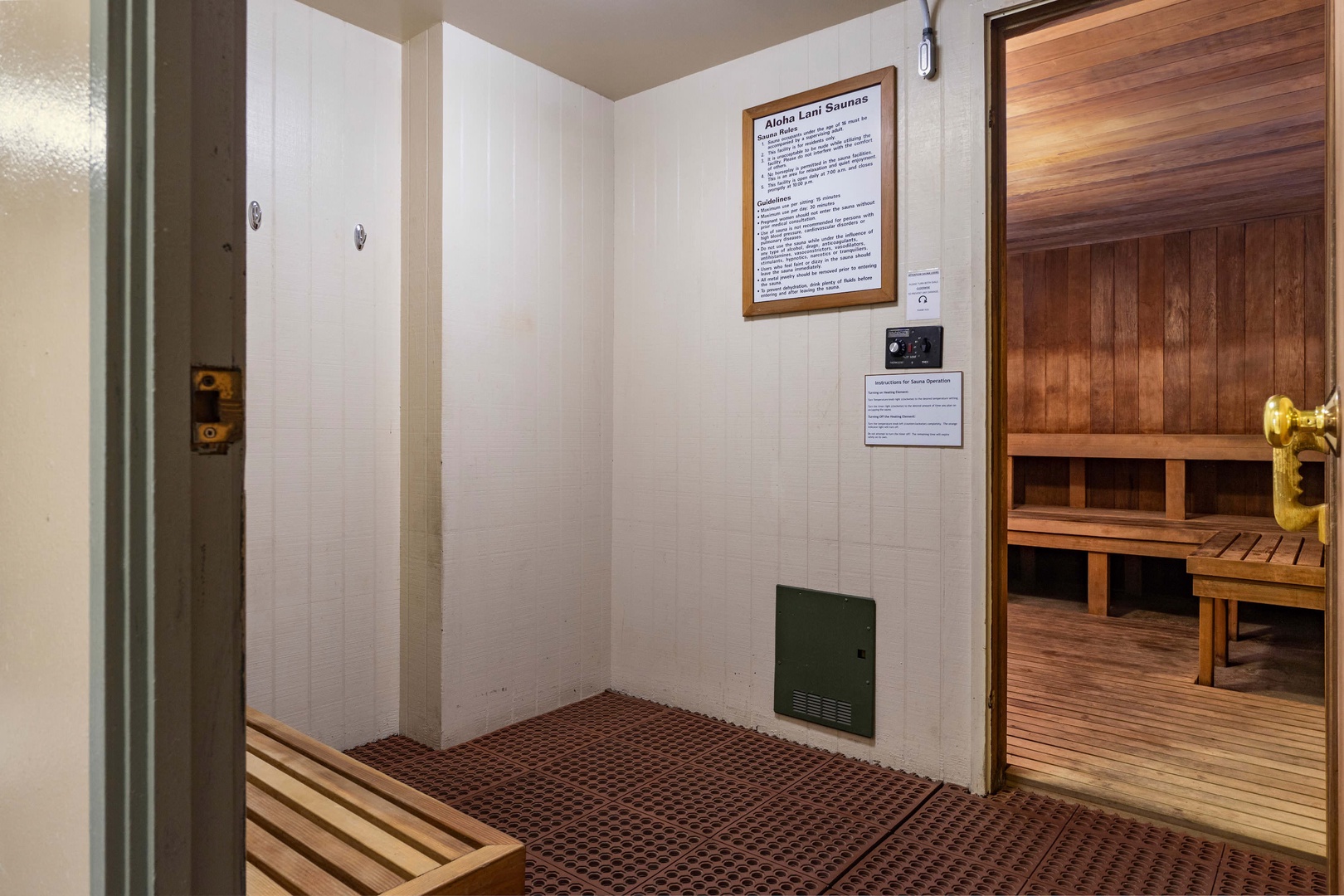 Sauna in building