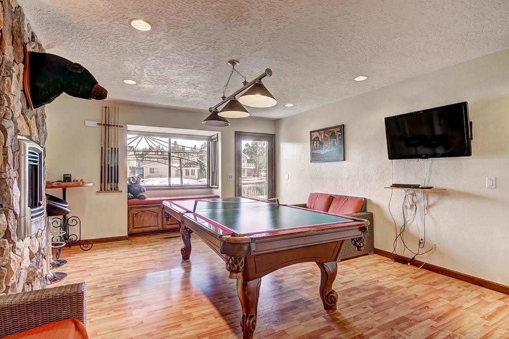 Game room with ping pong
