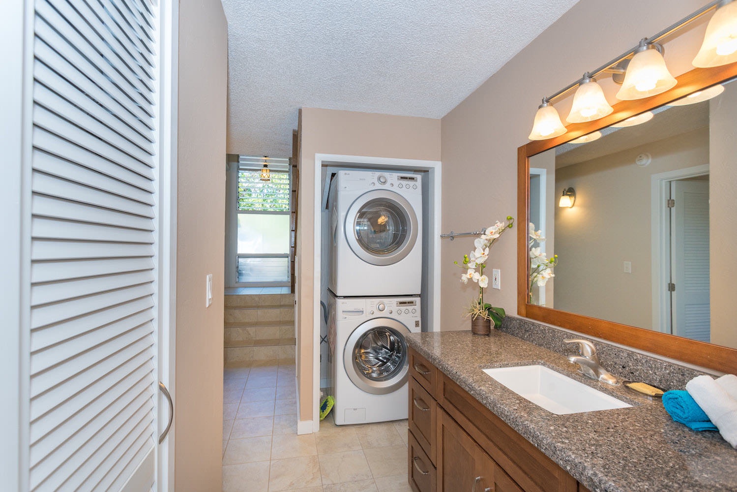 Washer and dryer in master athroom