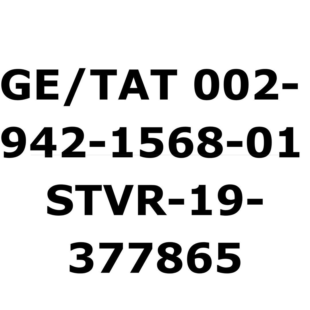 GE/TAT 002-942-1568-01 / STVR-19-377865