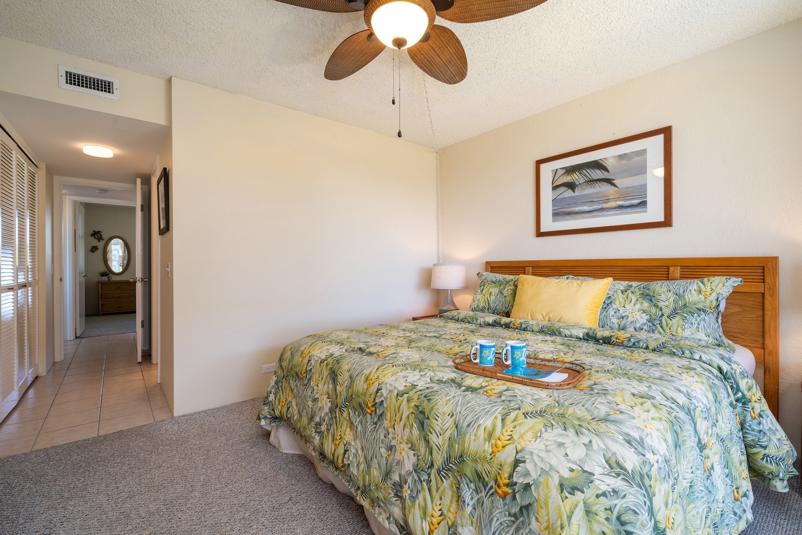 Master bedroom: King bed