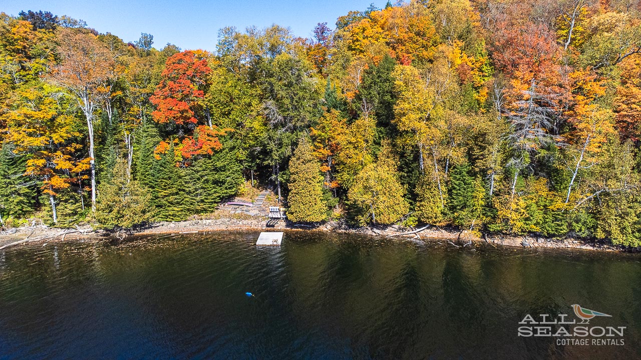 This picture was taken in the Fall after the dock had been removed for the Winter.