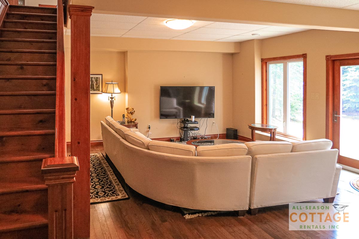 Downstairs den