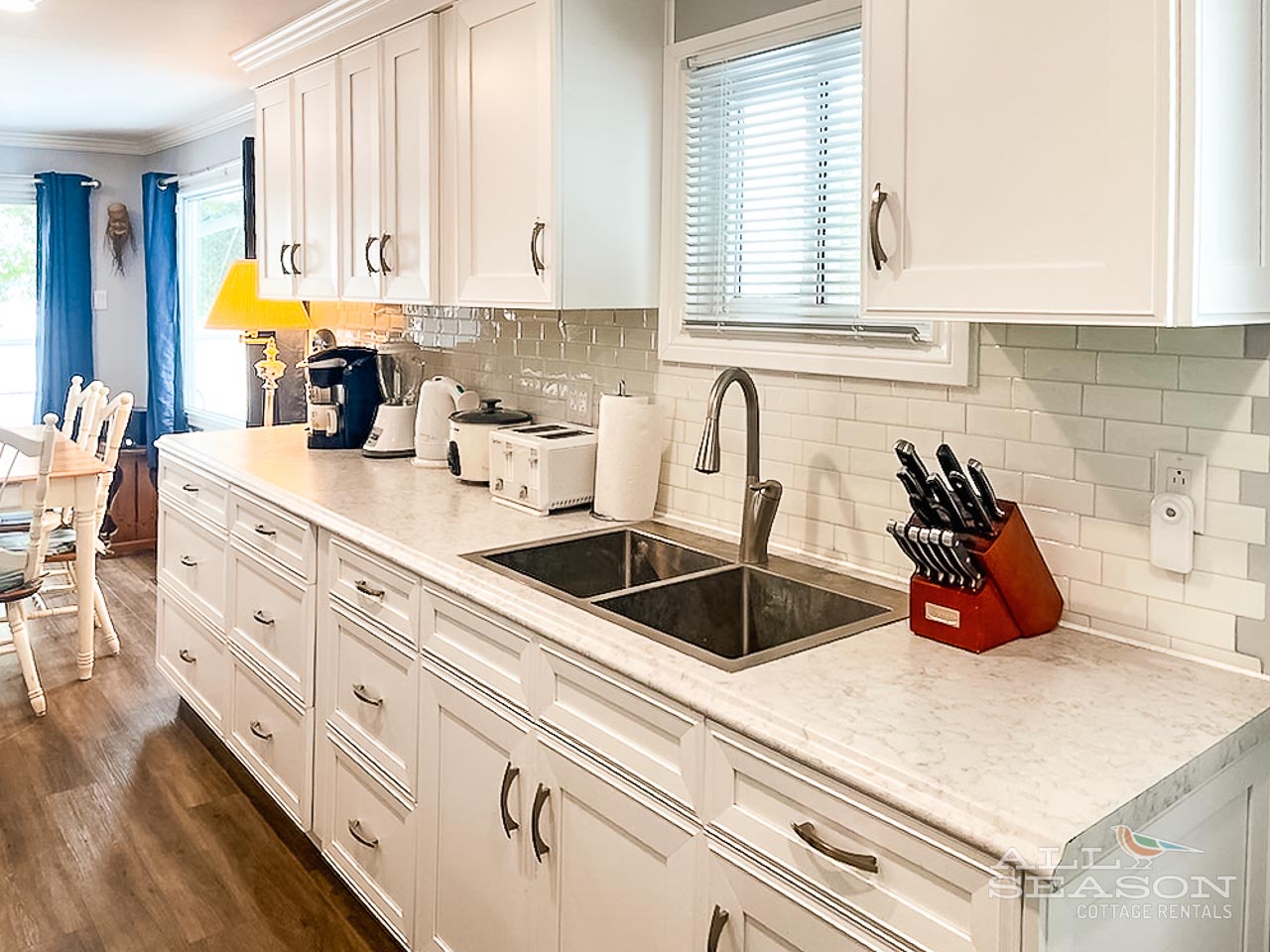 Your fully-equipped kitchen makes cooking a joy with marble countertops, modern appliances, and everything you need.