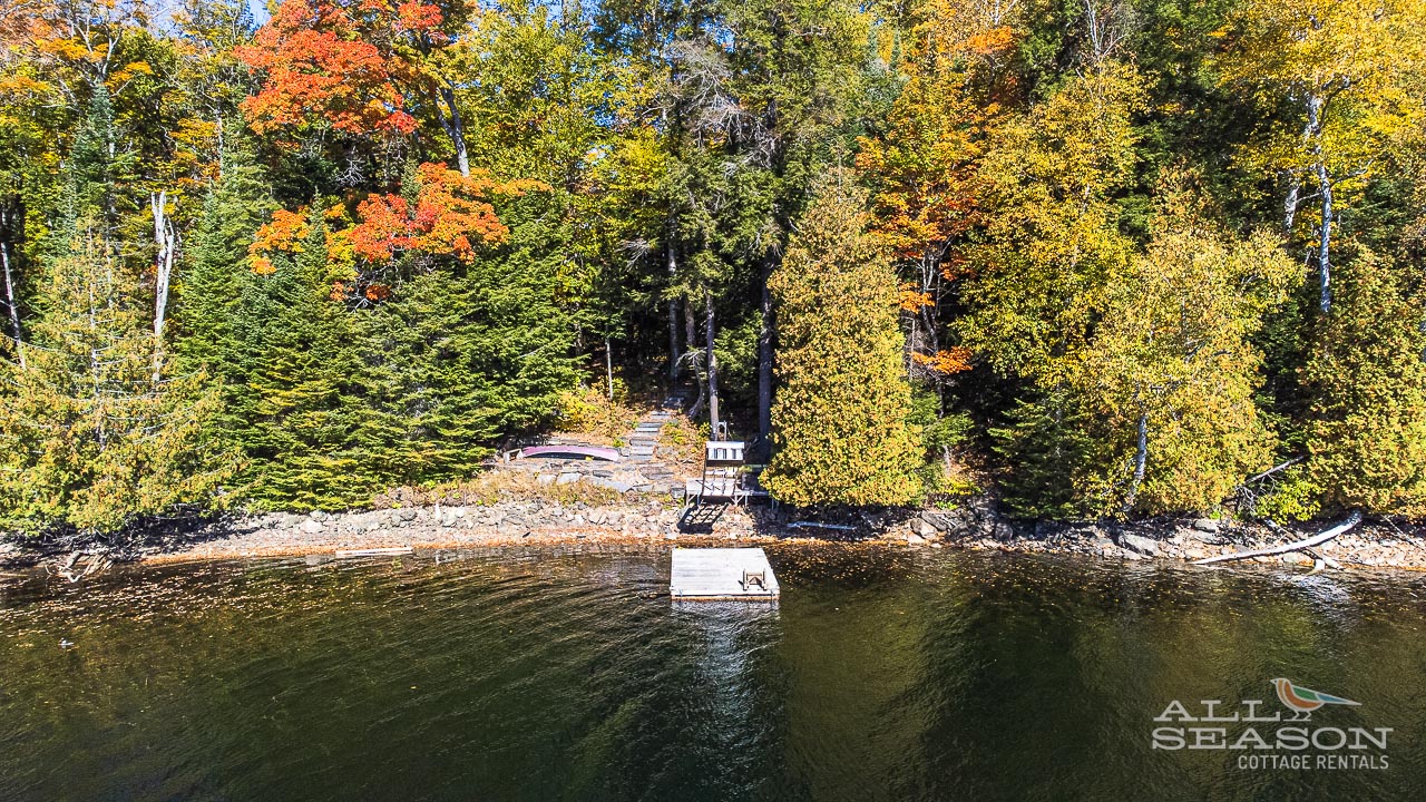 This picture was taken in the Fall after the dock had been removed for the Winter.
