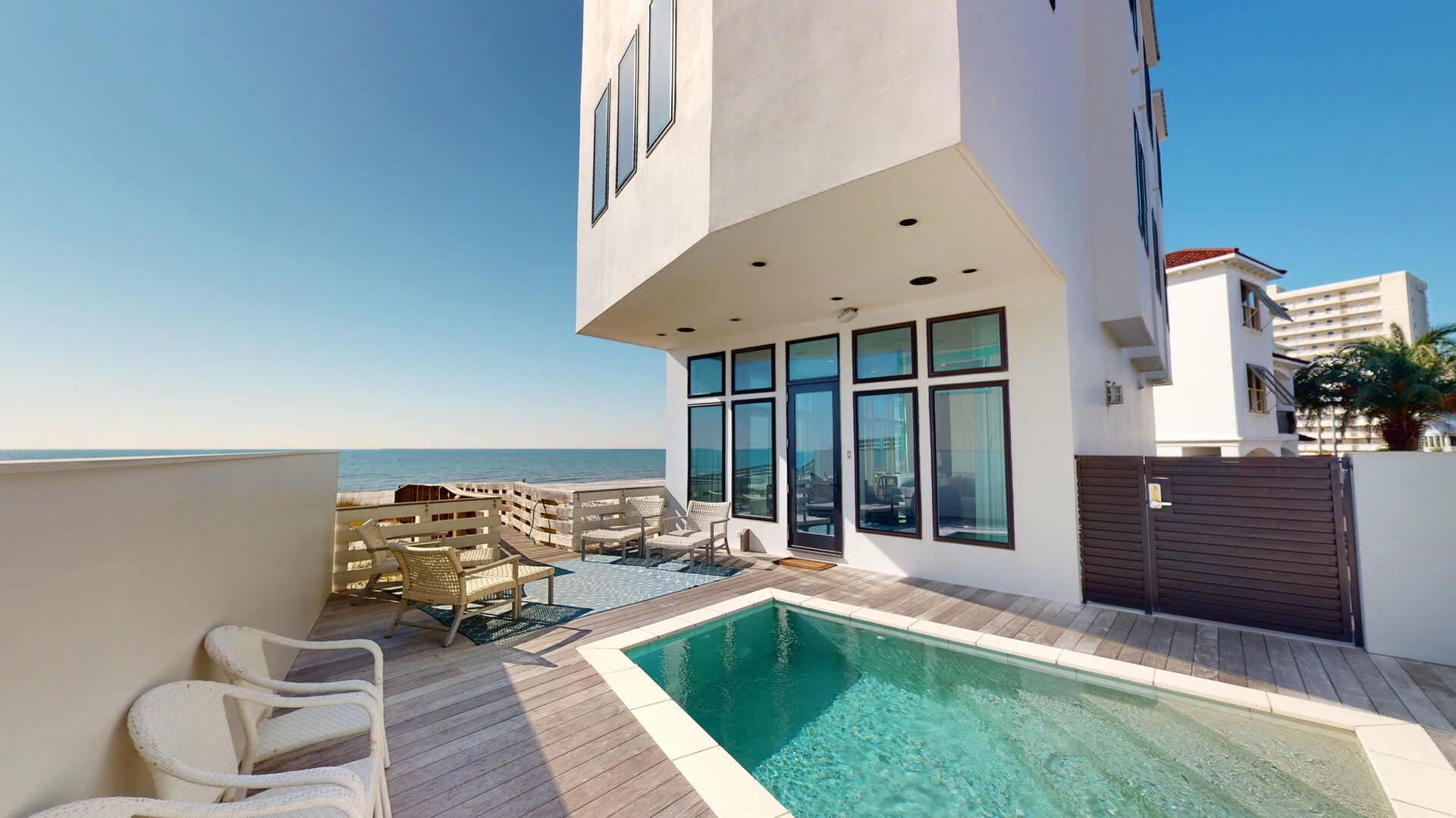 Amazing Grace is a direct beachfront home with a private pool