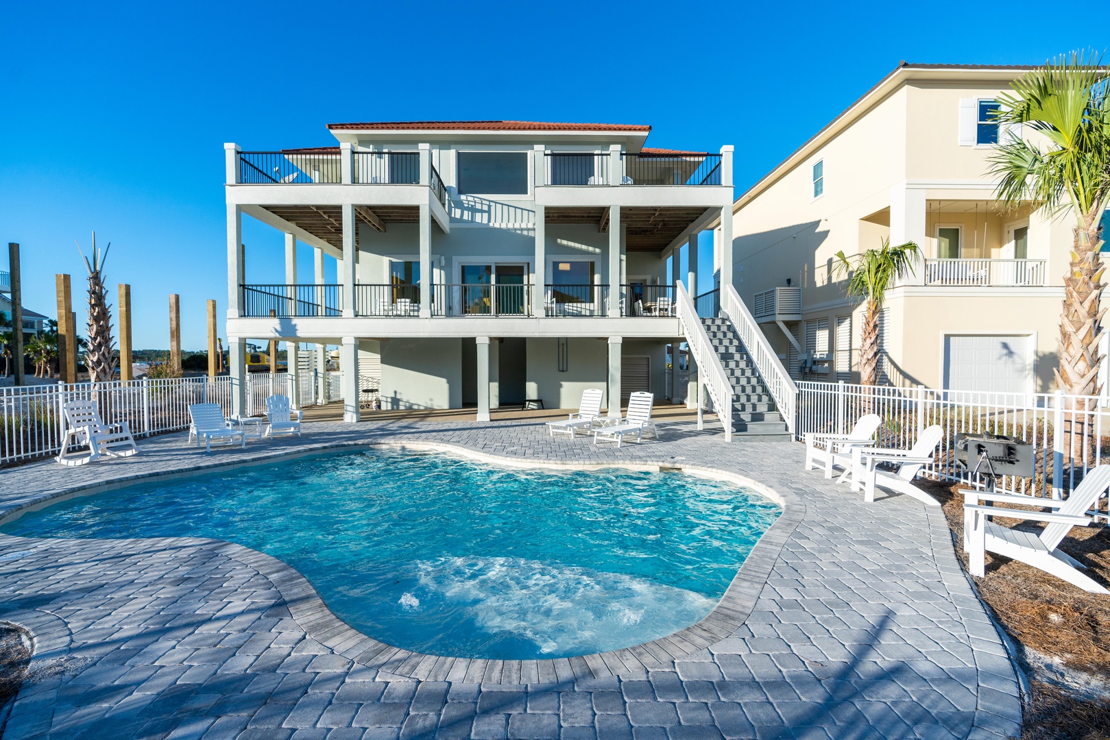 The home has a private pool that can be heated during the cooler months (extra fees apply)