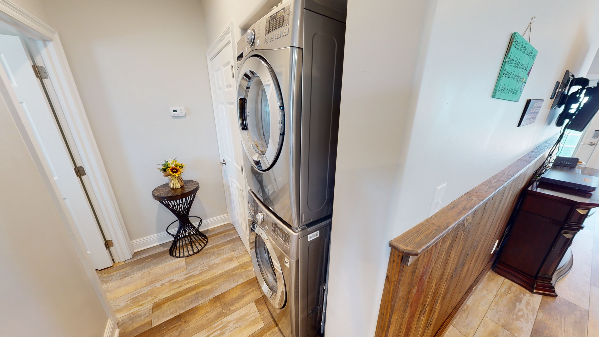 Full size washer and dryer on the 1st floor