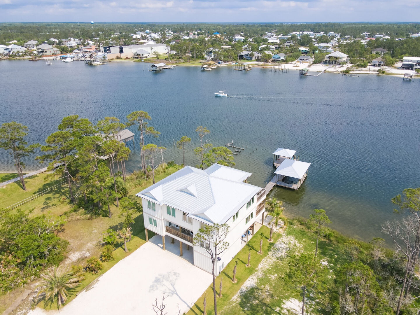 This luxury 7 bedroom home is located on Cotton Bayou