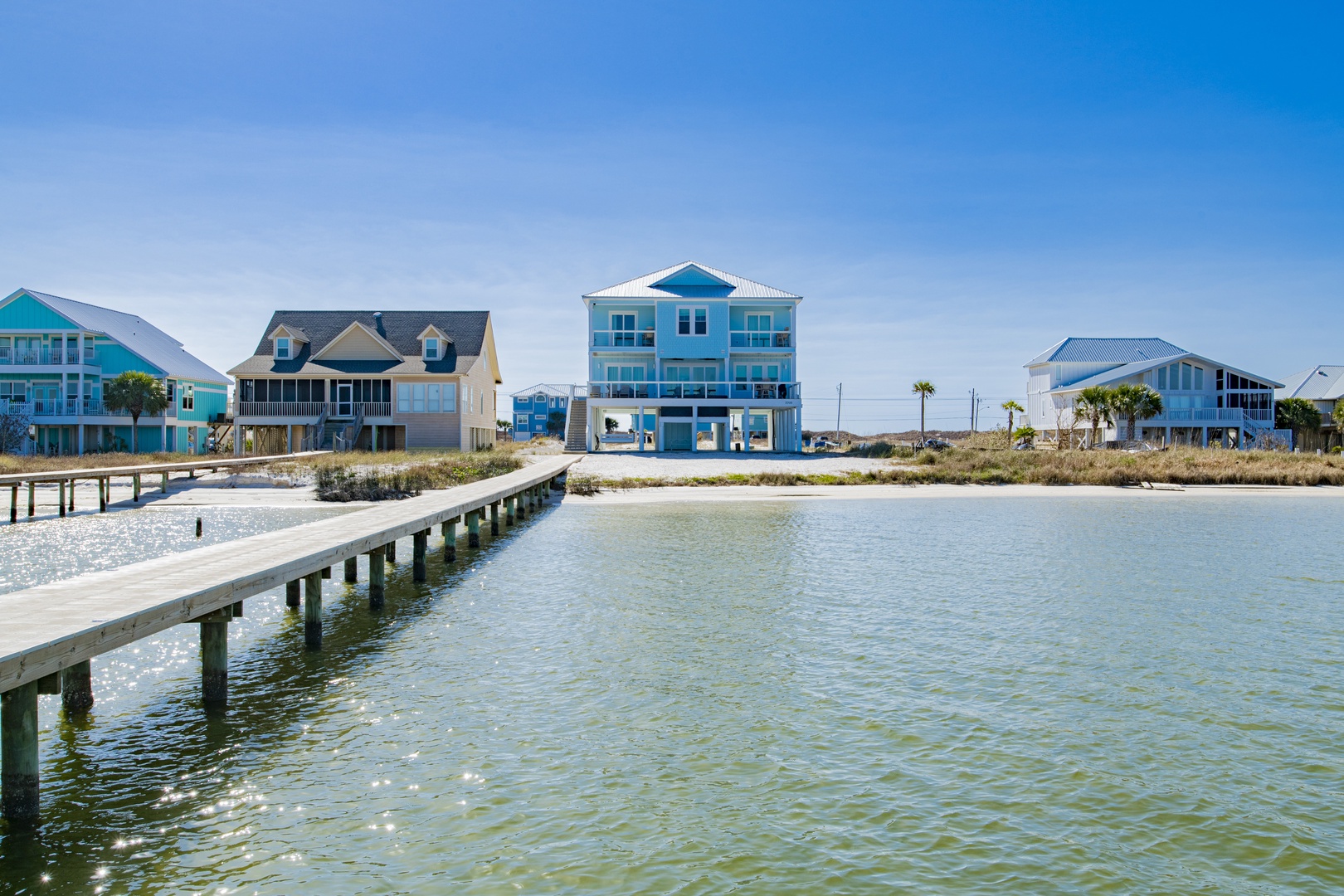Views of the beautiful home from the pier