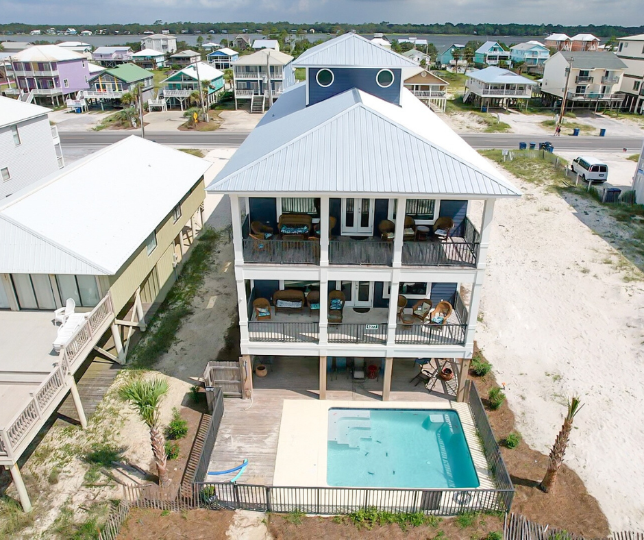 Sandy Dreams is a direct beachfront home that has 9 bedrooms
