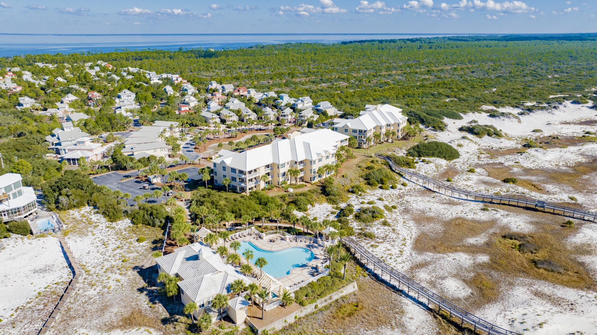 The Gulf front resort is on the Ft Morgan peninsula