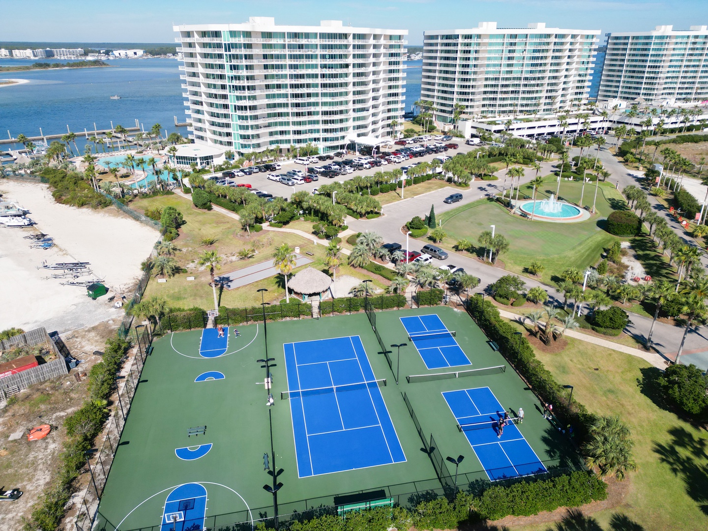 Tennis, Pickle Ball and basketball courts