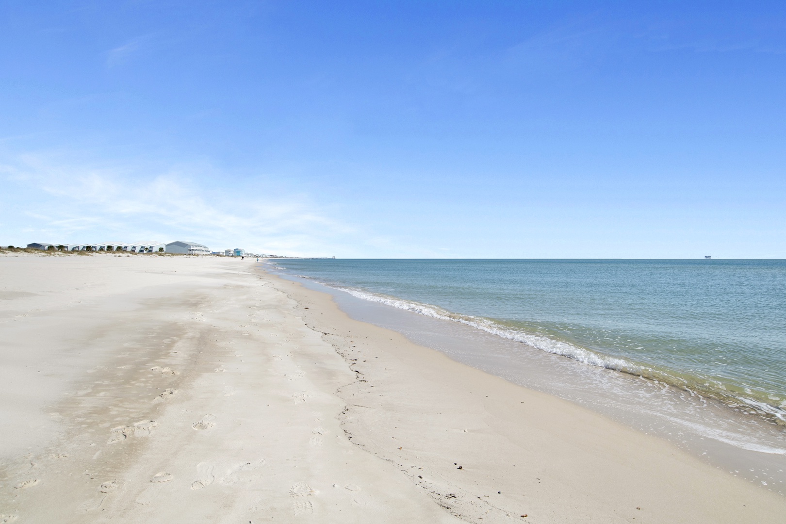 Miles of sand and  the sparkling Gulf of Mexico