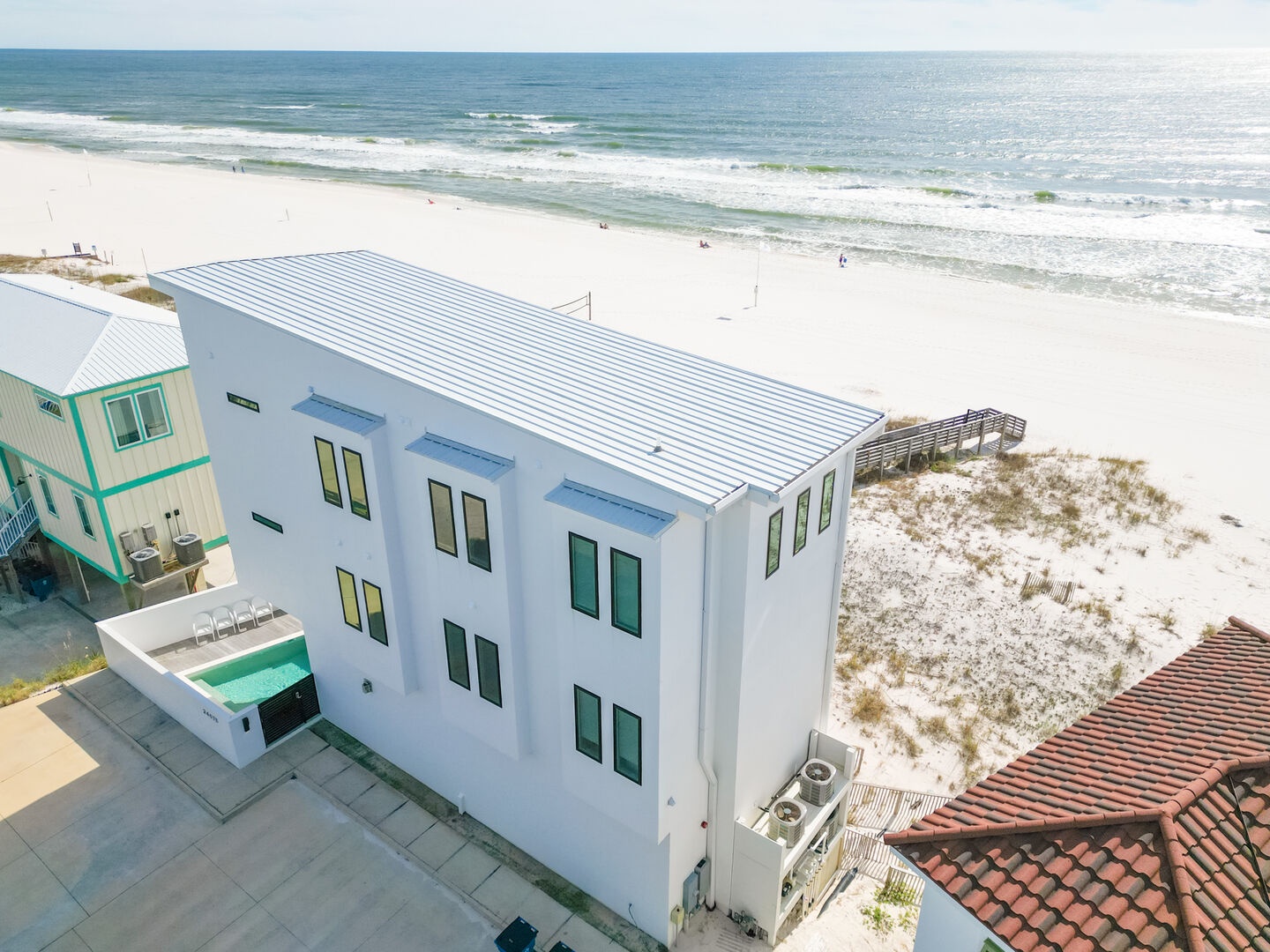 This stunning beach house can comfortably sleep up to 16 people