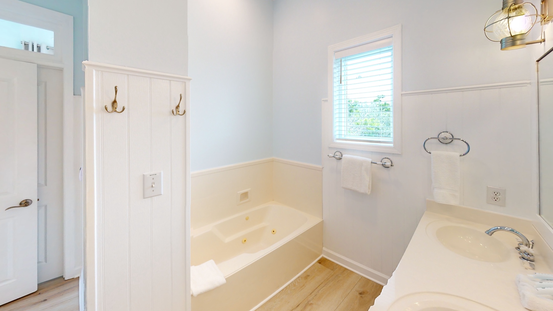 Little-Blue-Jetted tub in the 2nd floor bathroom