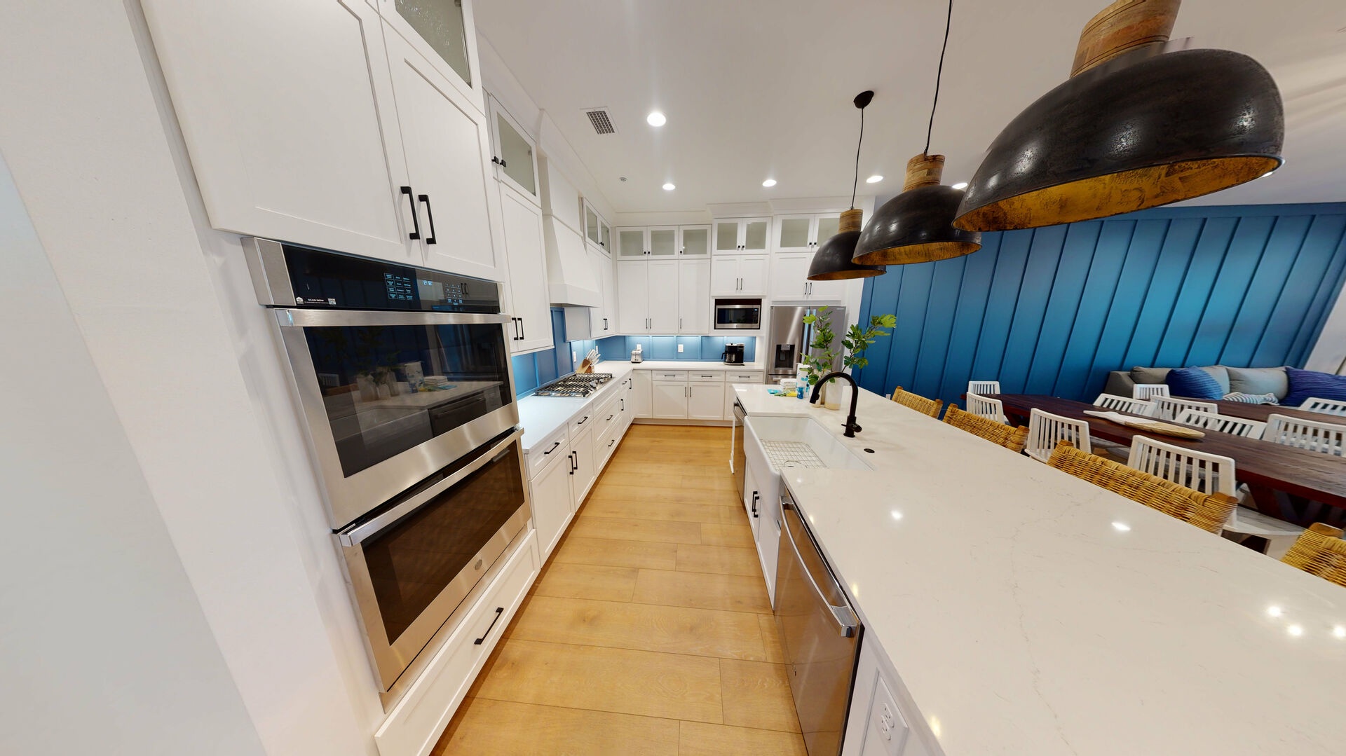 Beautiful "double" kitchen provides double the appliances