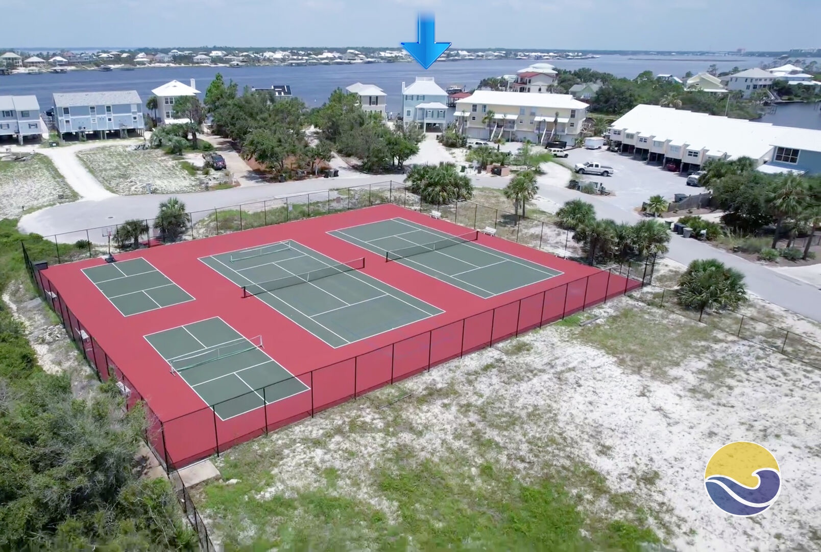 Community tennis and pickle ball courts