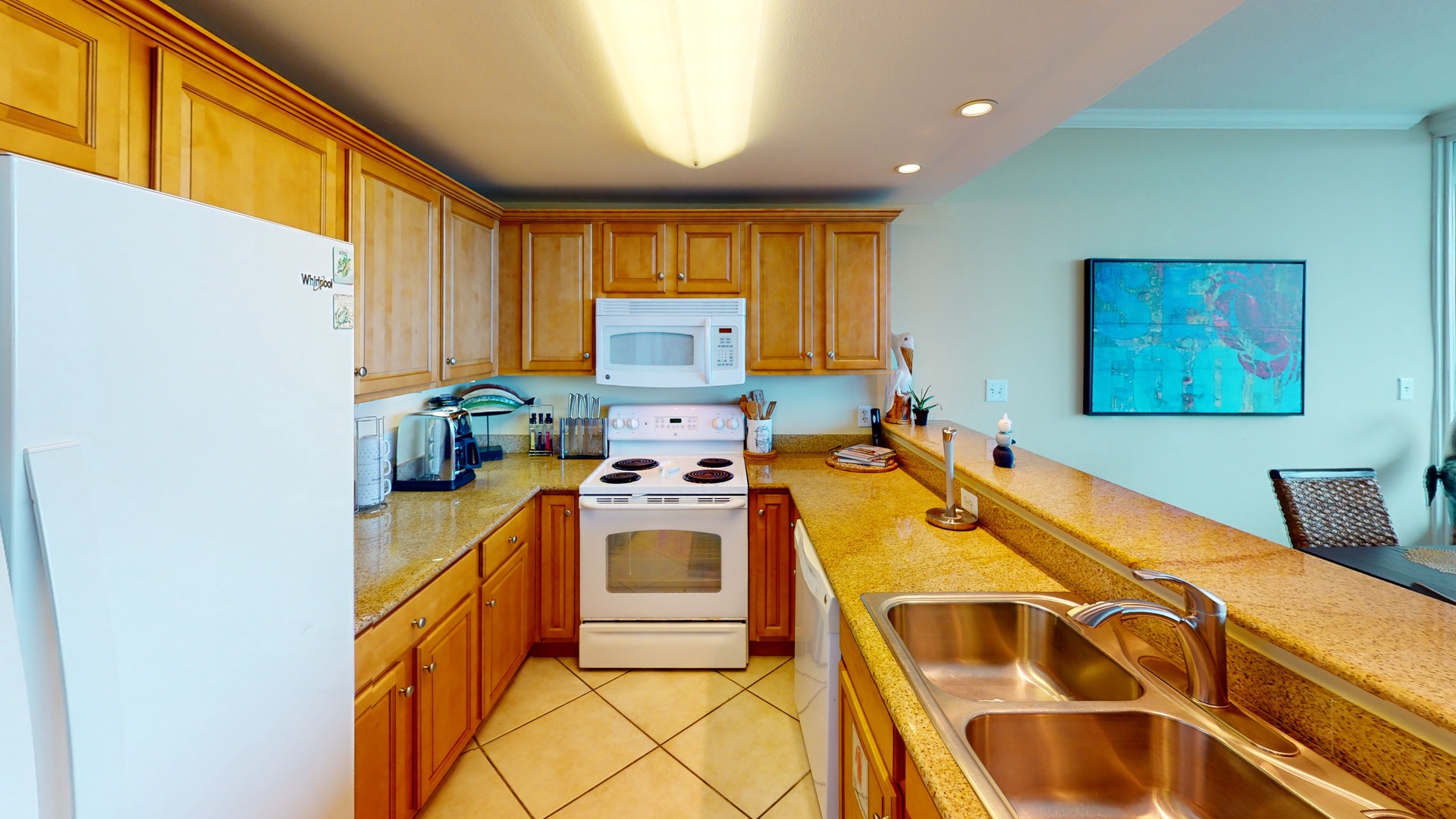 Fully equipped galley kitchen