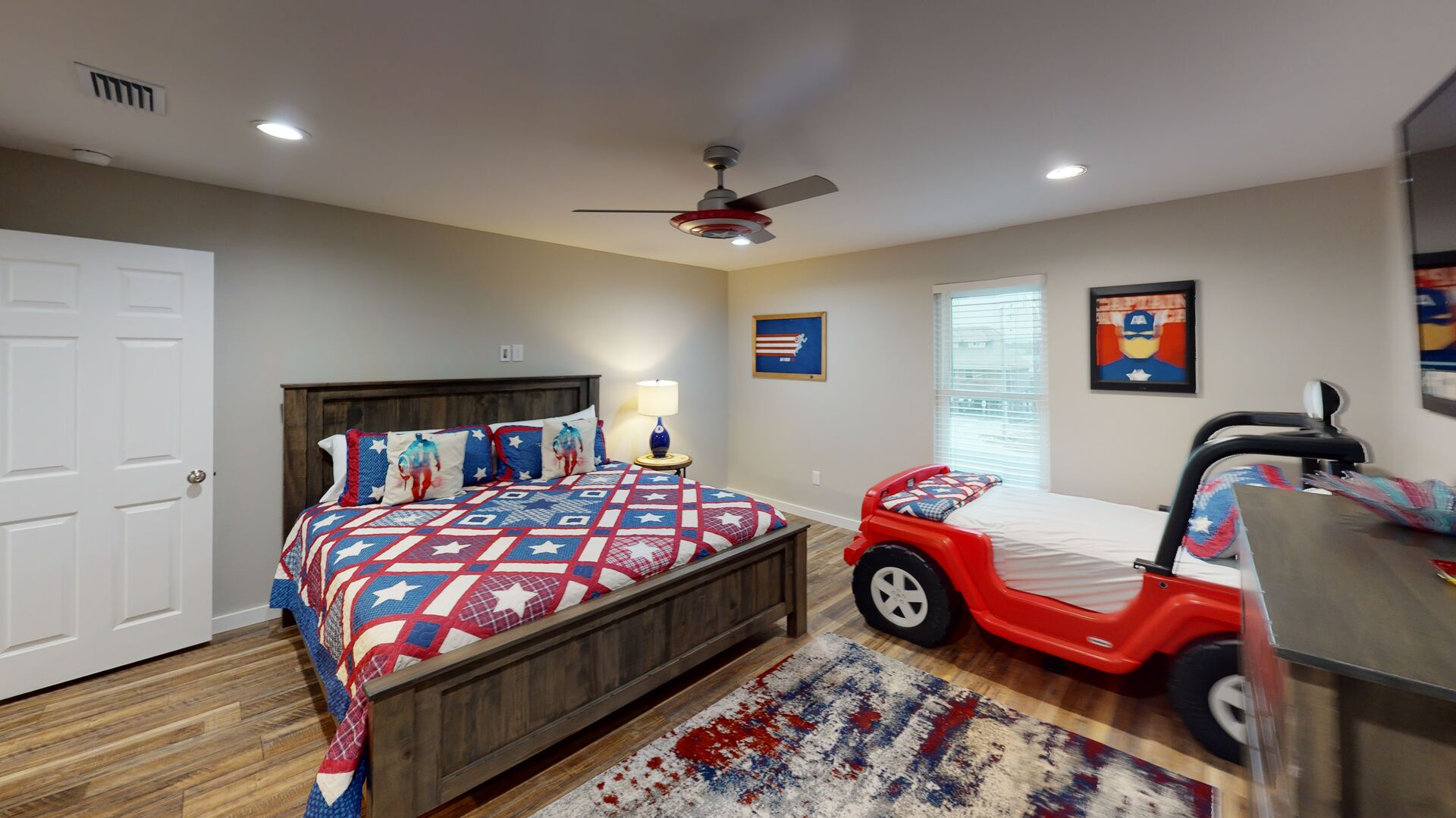 2nd floor bedroom #6 features a king and a twin bed, sleeps 3