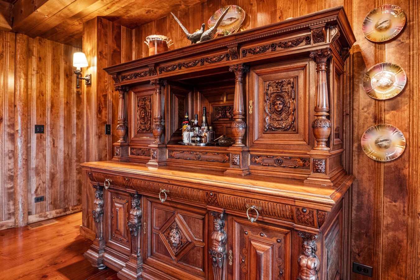 Step into your rustic retreat where handcrafted wooden furniture and warm timber walls create the perfect alpine atmosphere for your mountain getaway.