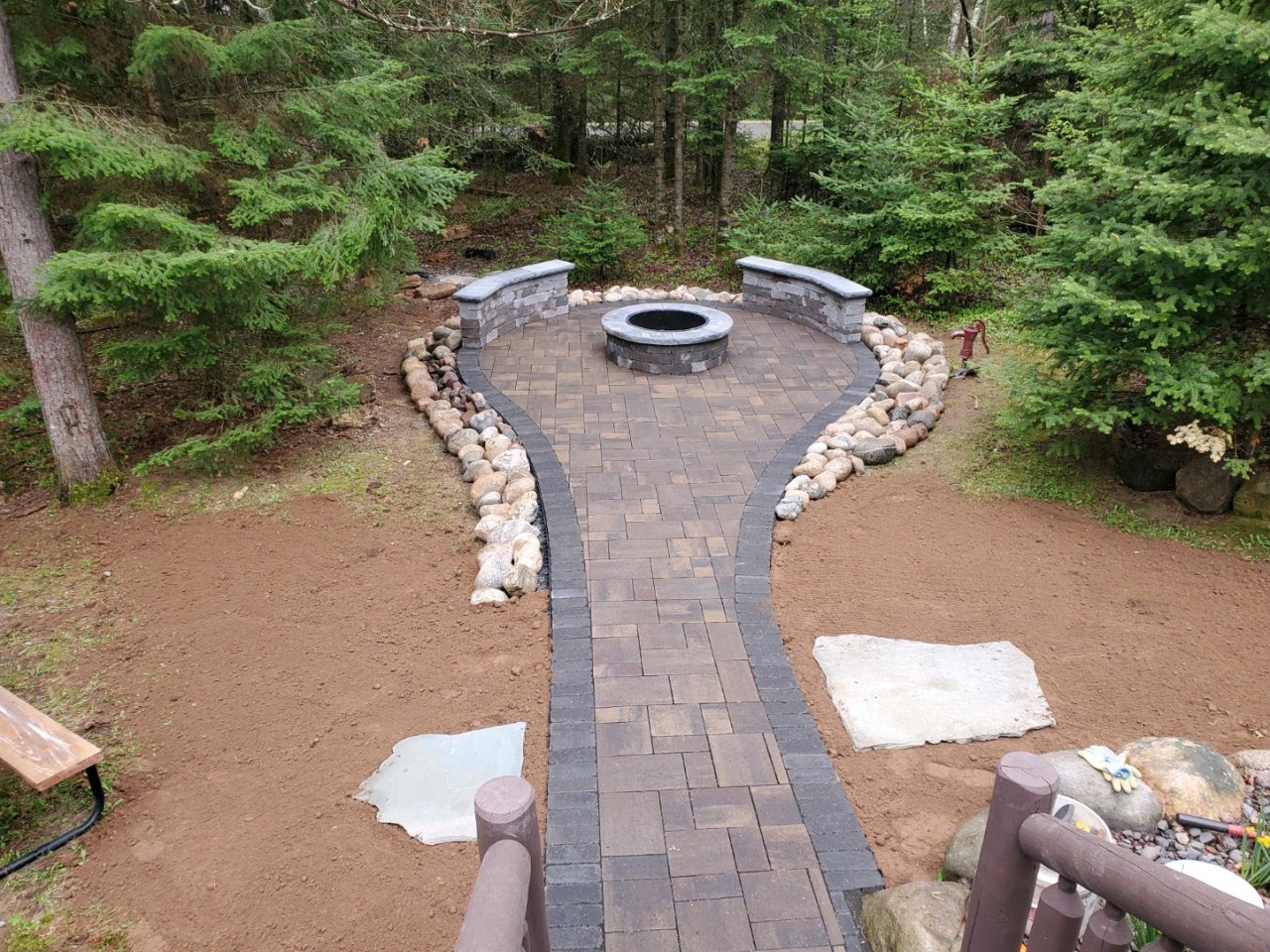 Gather around your private fire pit surrounded by forest tranquility, perfect for evening conversations and s'mores under the stars.