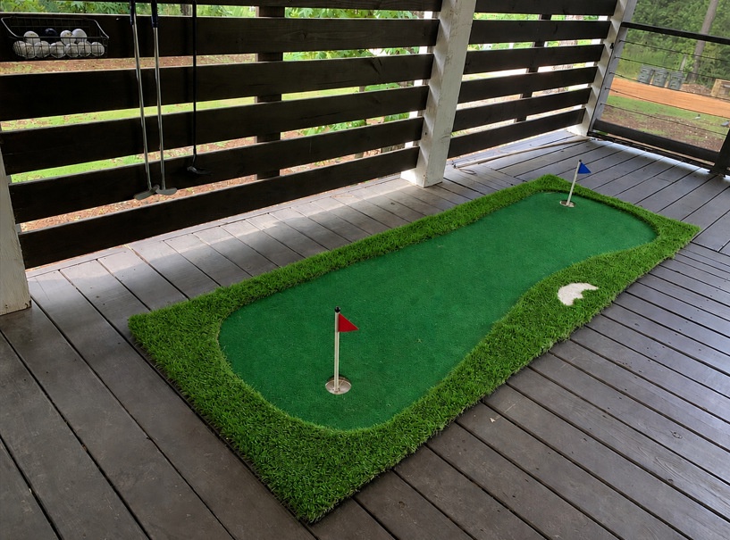 Practice your putting on your private deck, surrounded by natural greenery and fresh air.