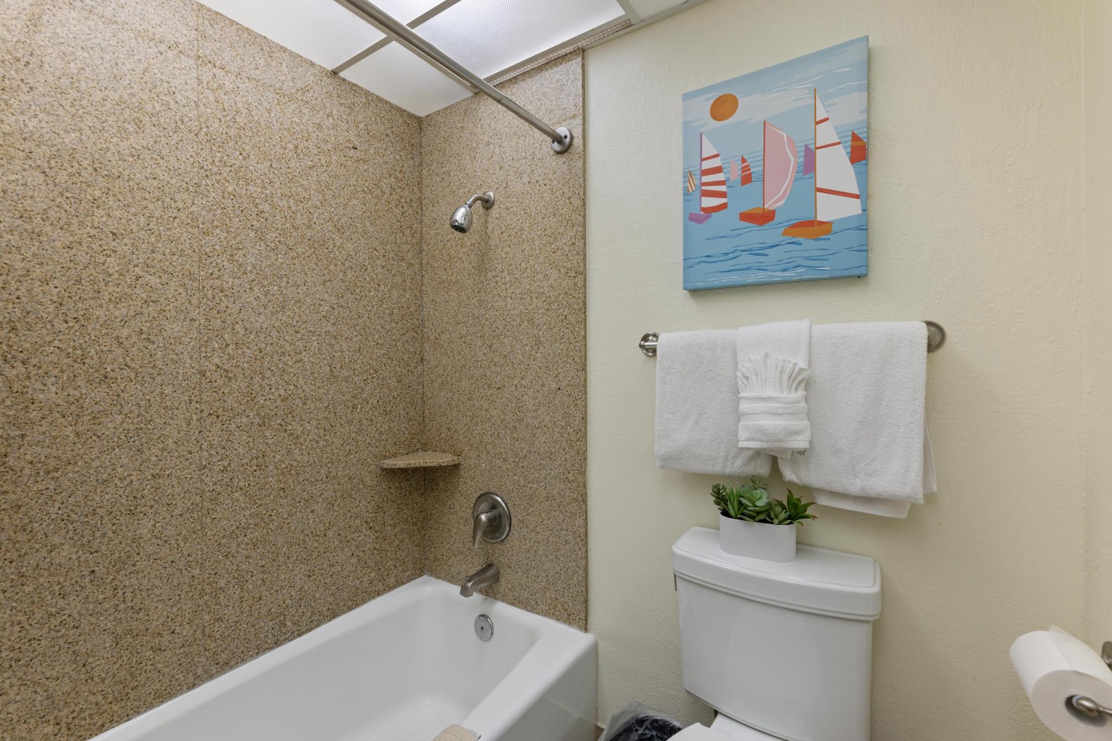 Shower/tub combo in bathroom