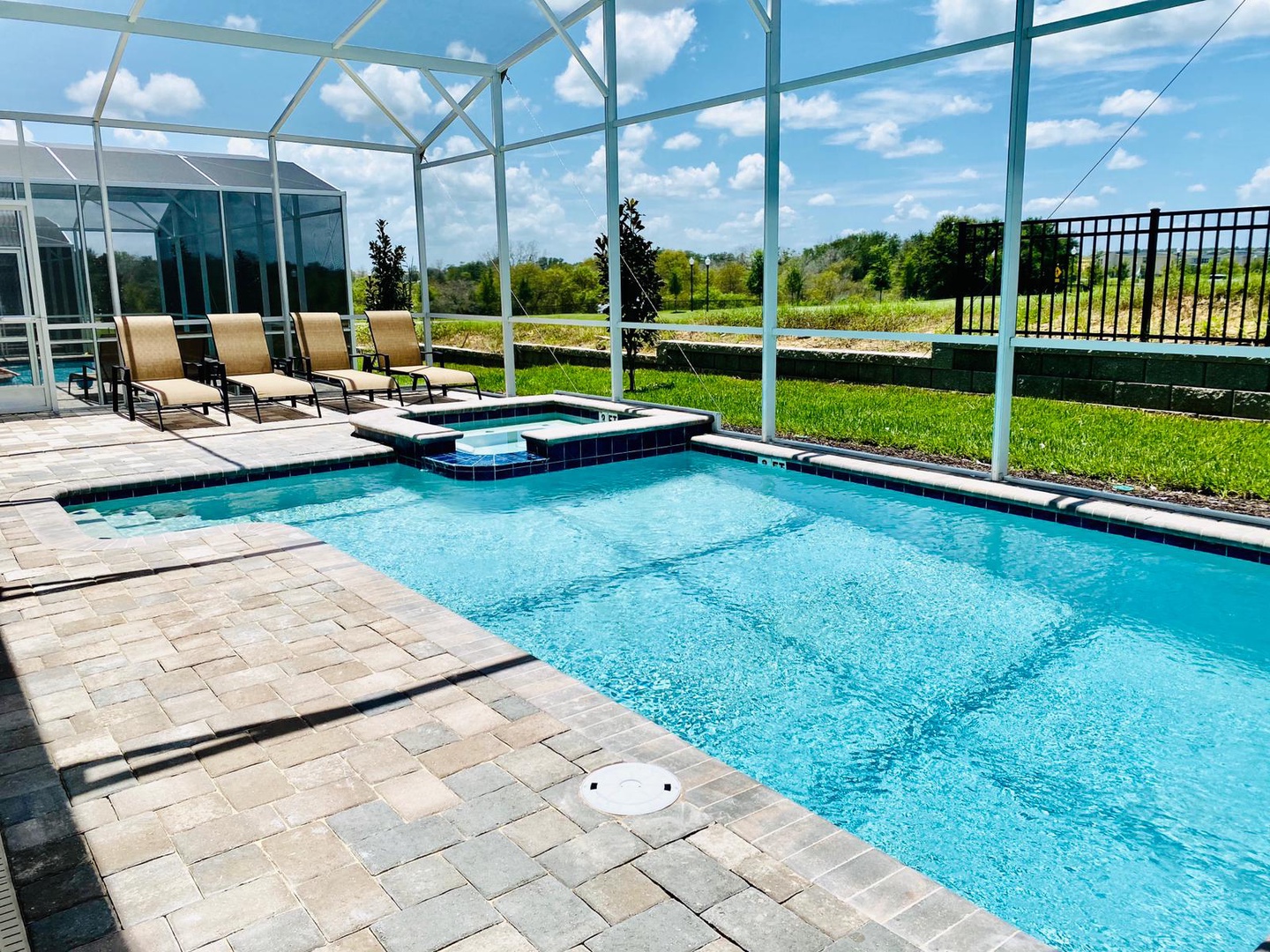 private pool and hot tub