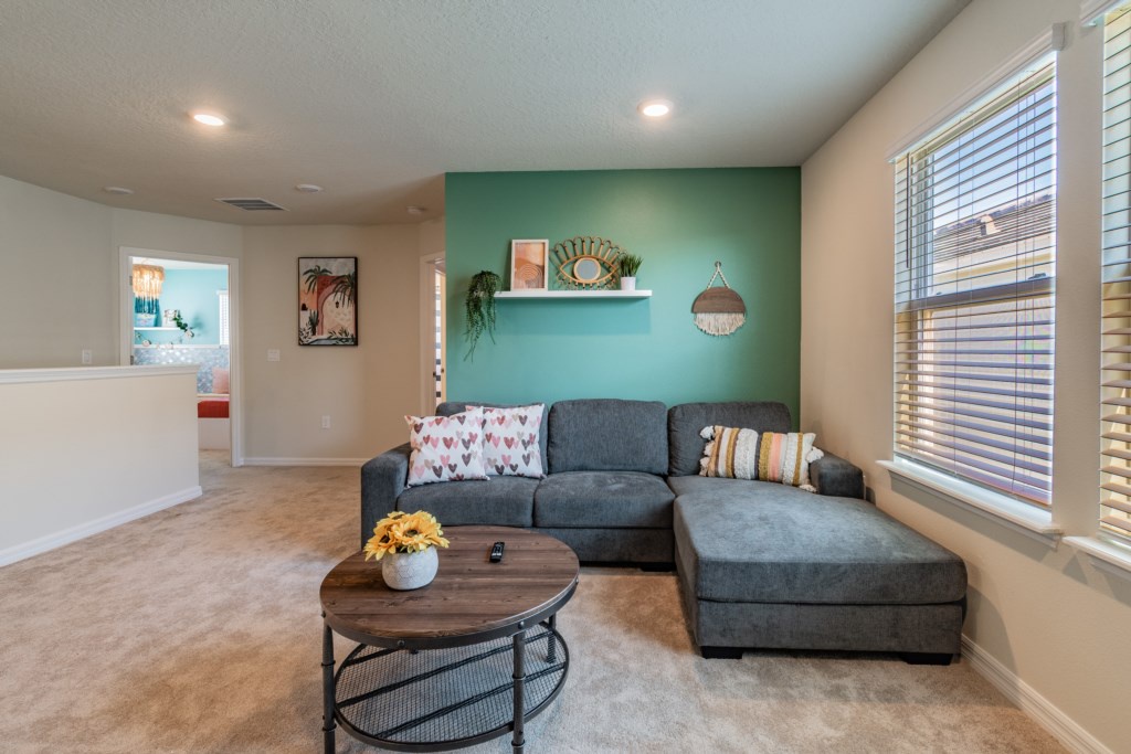 Family Room + TV Upstairs