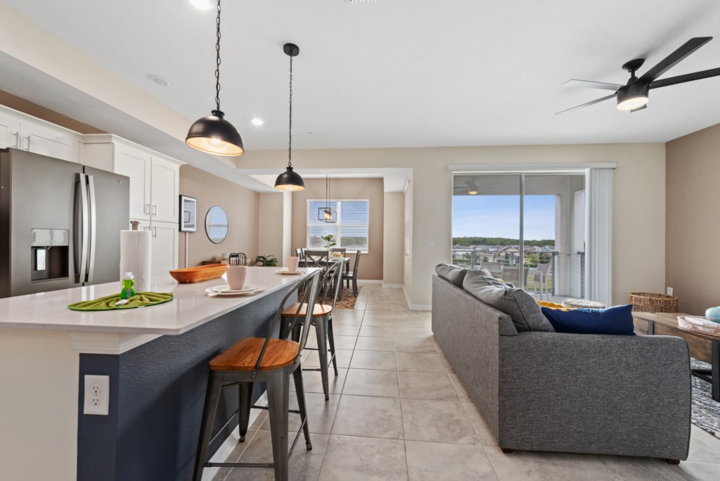 Kitchen and Living Room