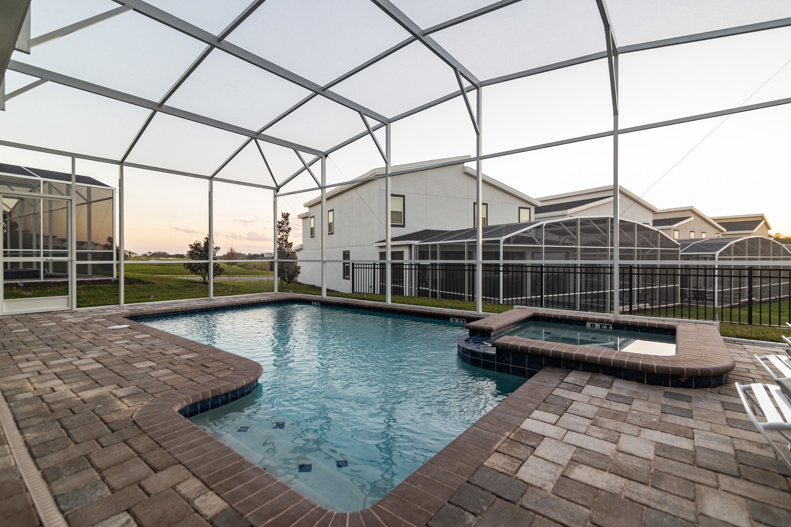 private pool and hot tub