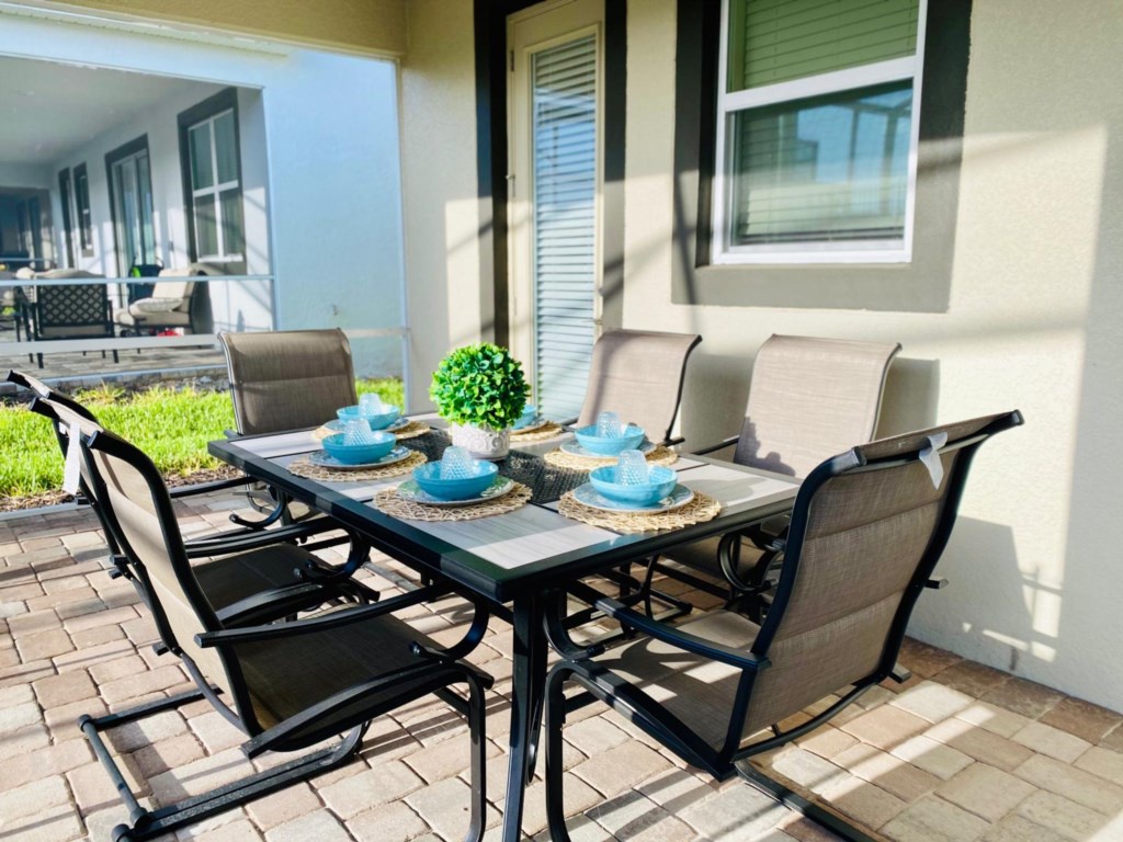 outdoor dining area