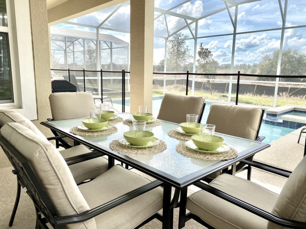 Patio dining table