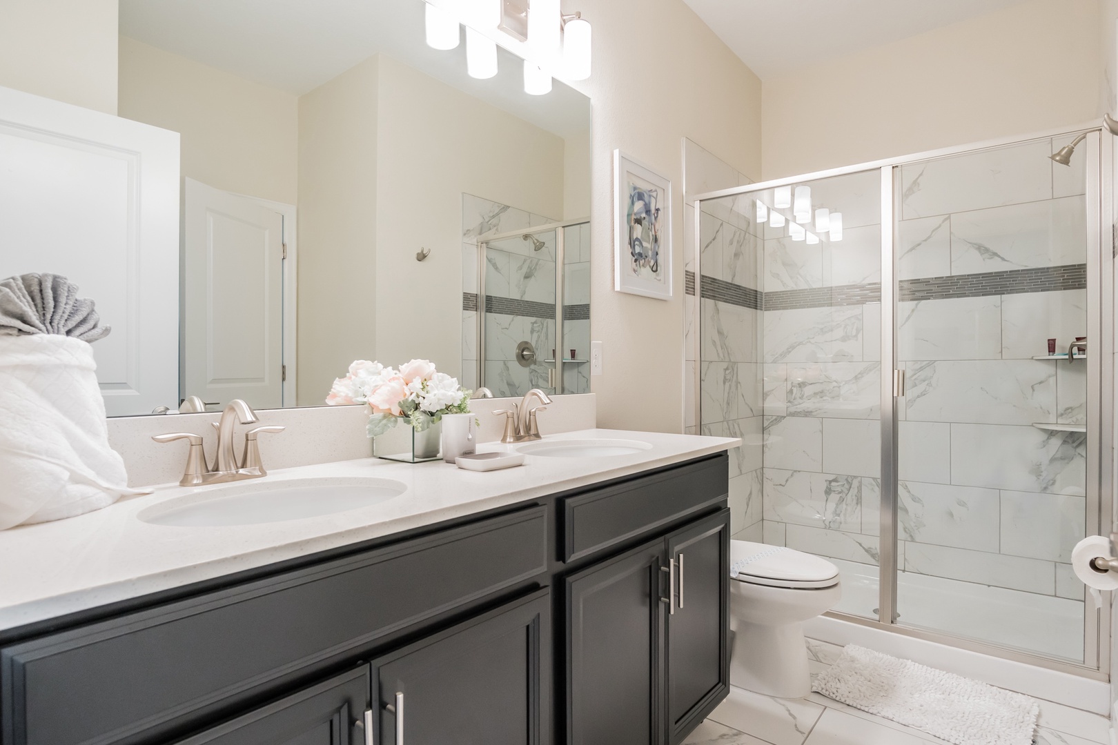 bathroom with walk in shower