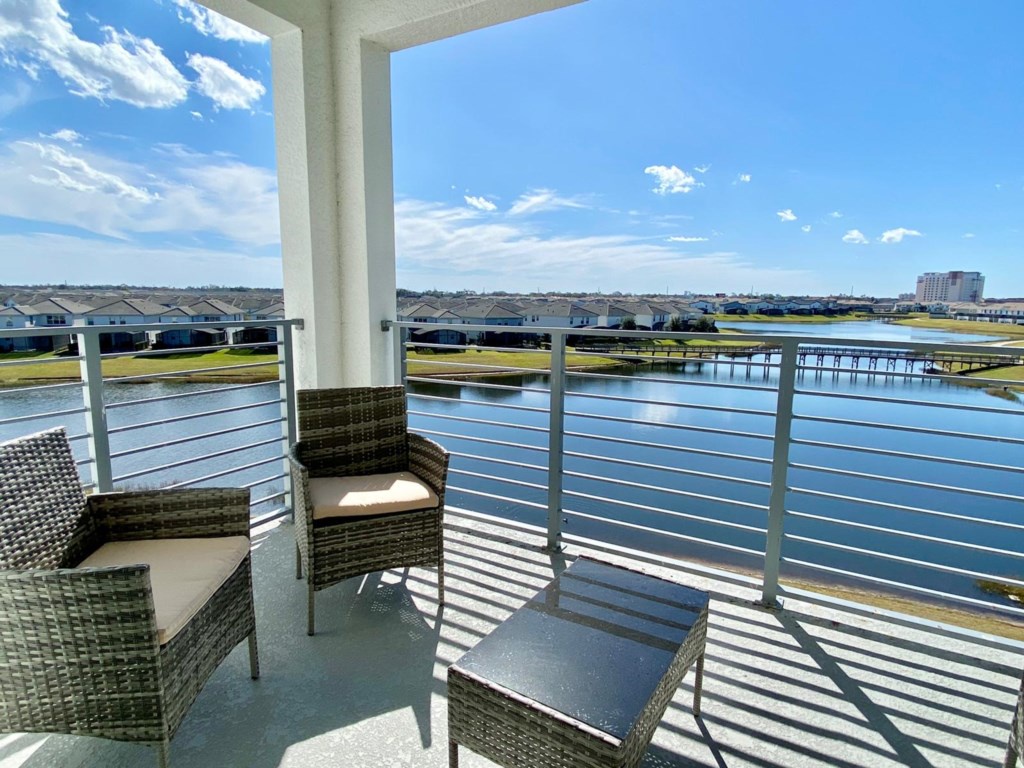 balcony with furniture