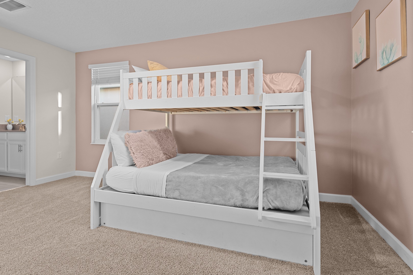 Your family will love this cozy bedroom with comfortable bunk beds, perfect for kids to share adventures and create memories together.
