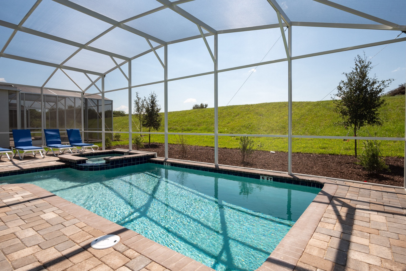 private pool and hot tub