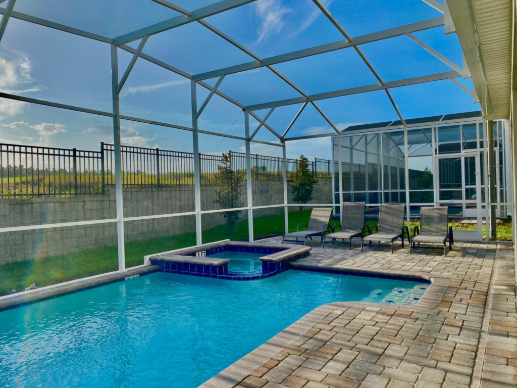 private pool and hot tub