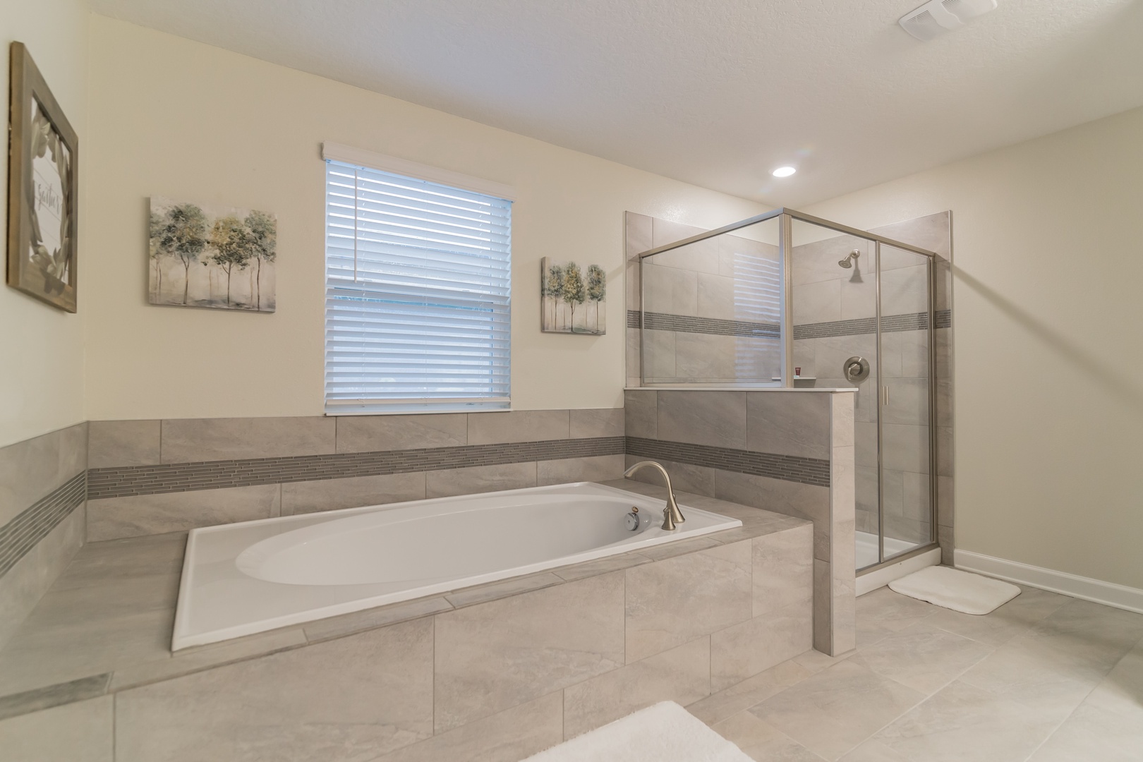 Walk in shower and Garden tub