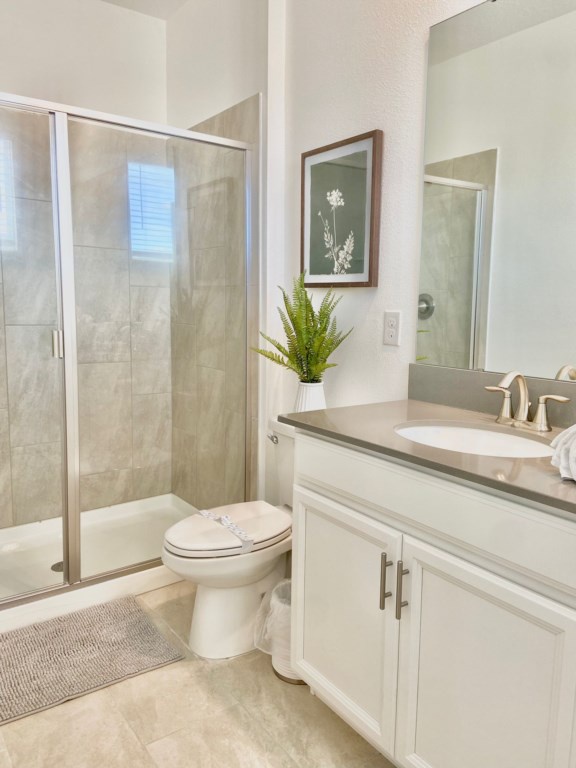 Bathroom #5 Walk-in shower (Ensuite Room 6) Upstairs