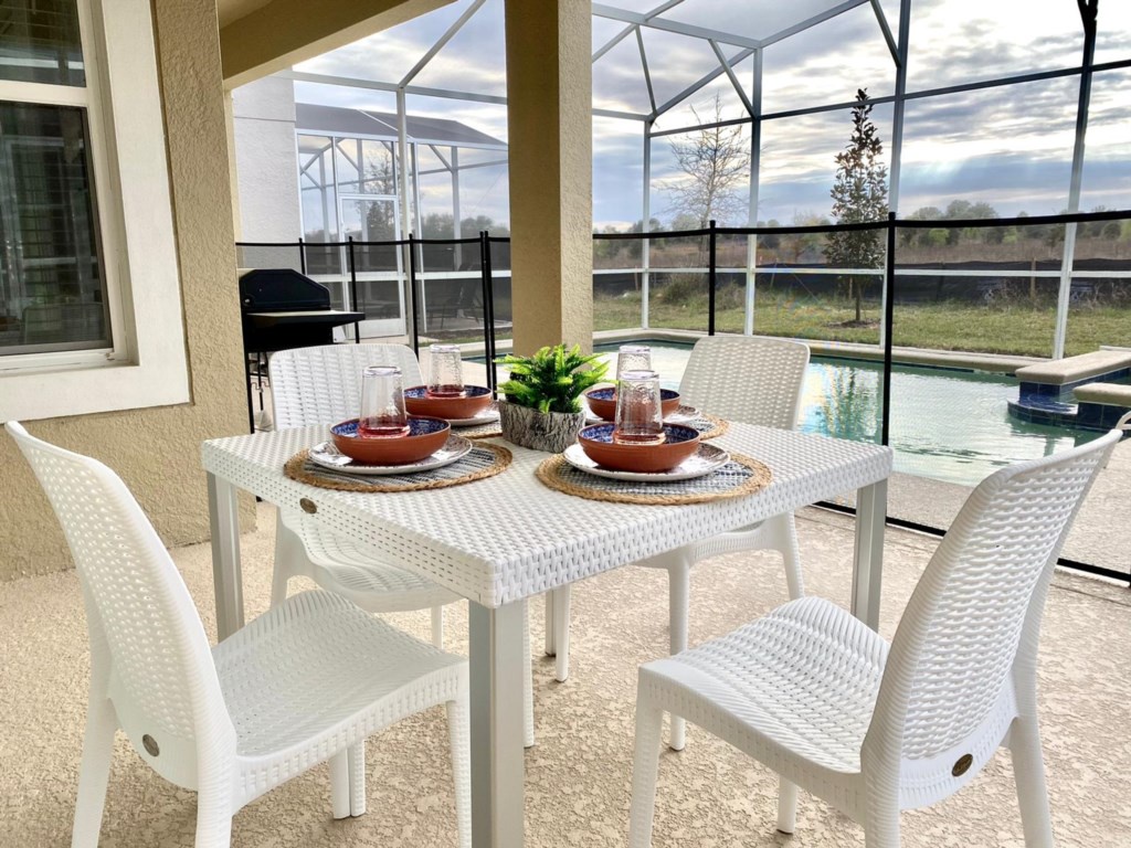 Patio dining table