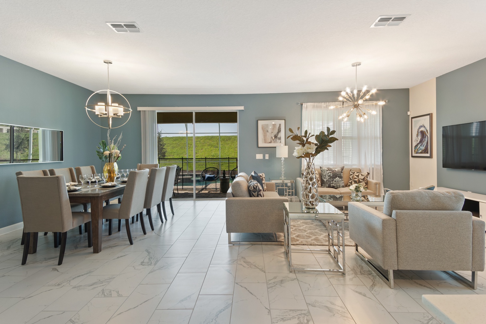 open first floor area