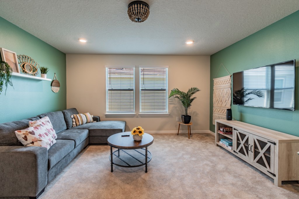 Family Room + TV Upstairs