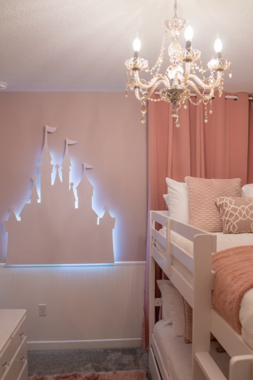 Disney princess room with bunk bed