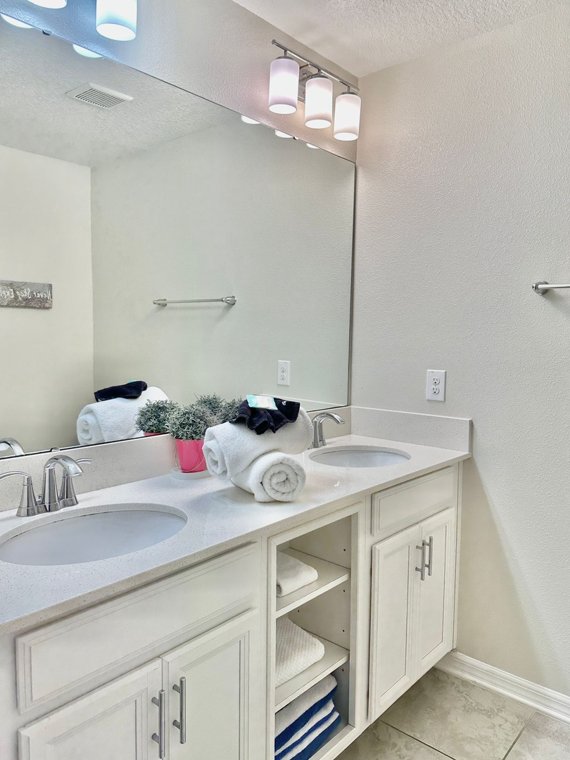 bathroom with double sink